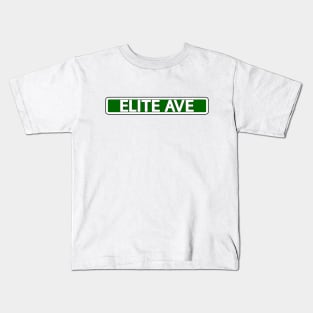 Elite Ave Street Sign Kids T-Shirt